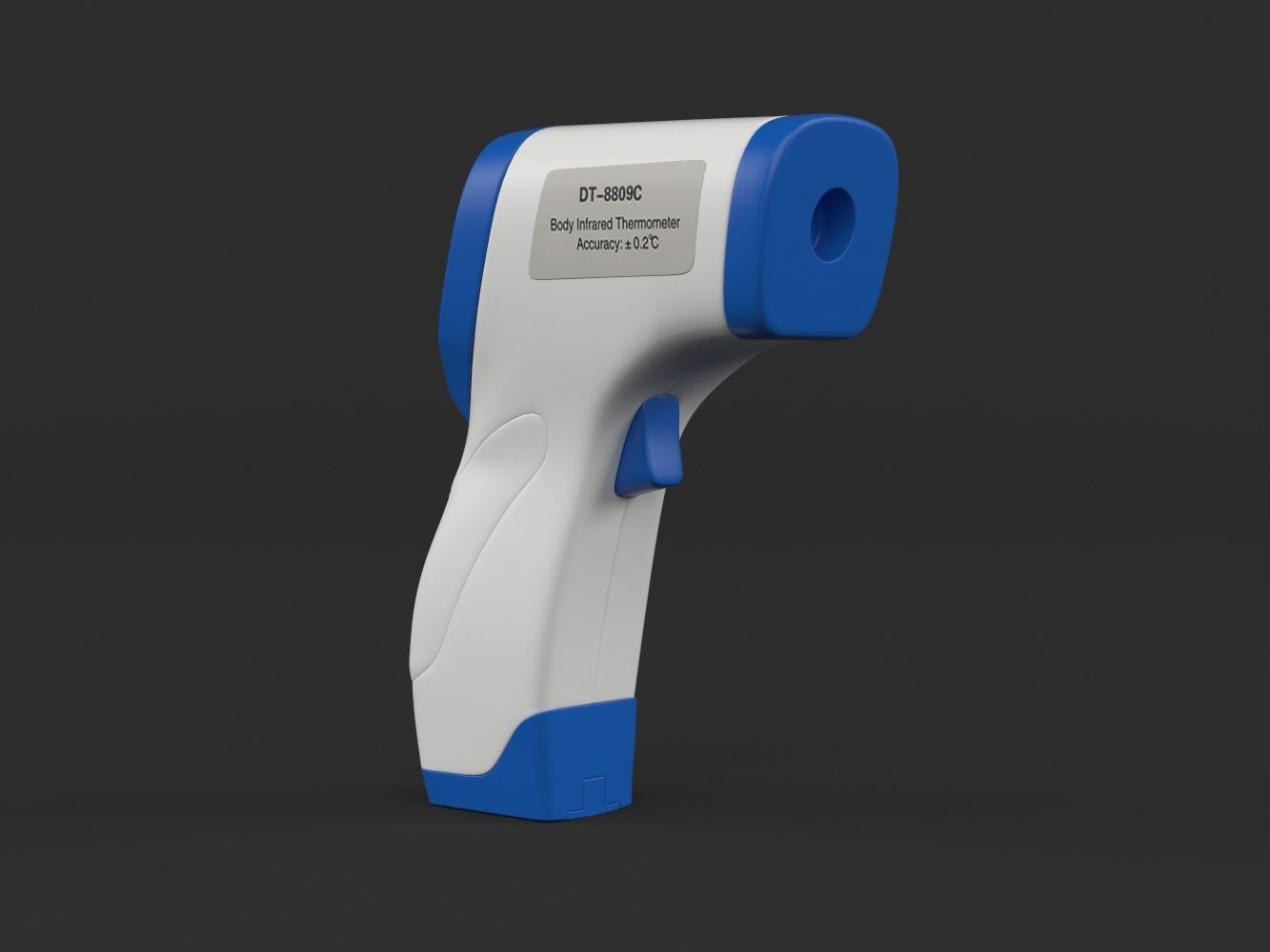 Digital Infrared Forehead Thermometer 3D model_1