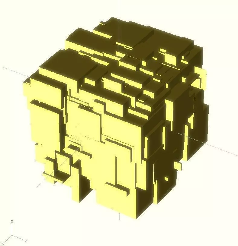 Greeble cube Free 3D print model