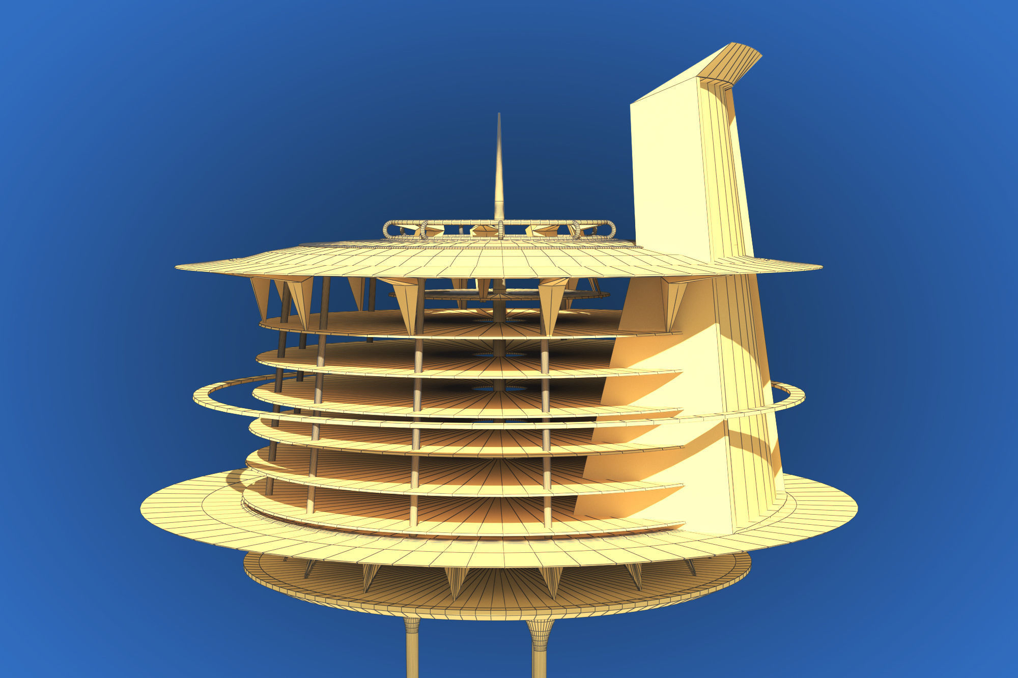 Futuristic Architecture Skyscraper 03 3D model_10