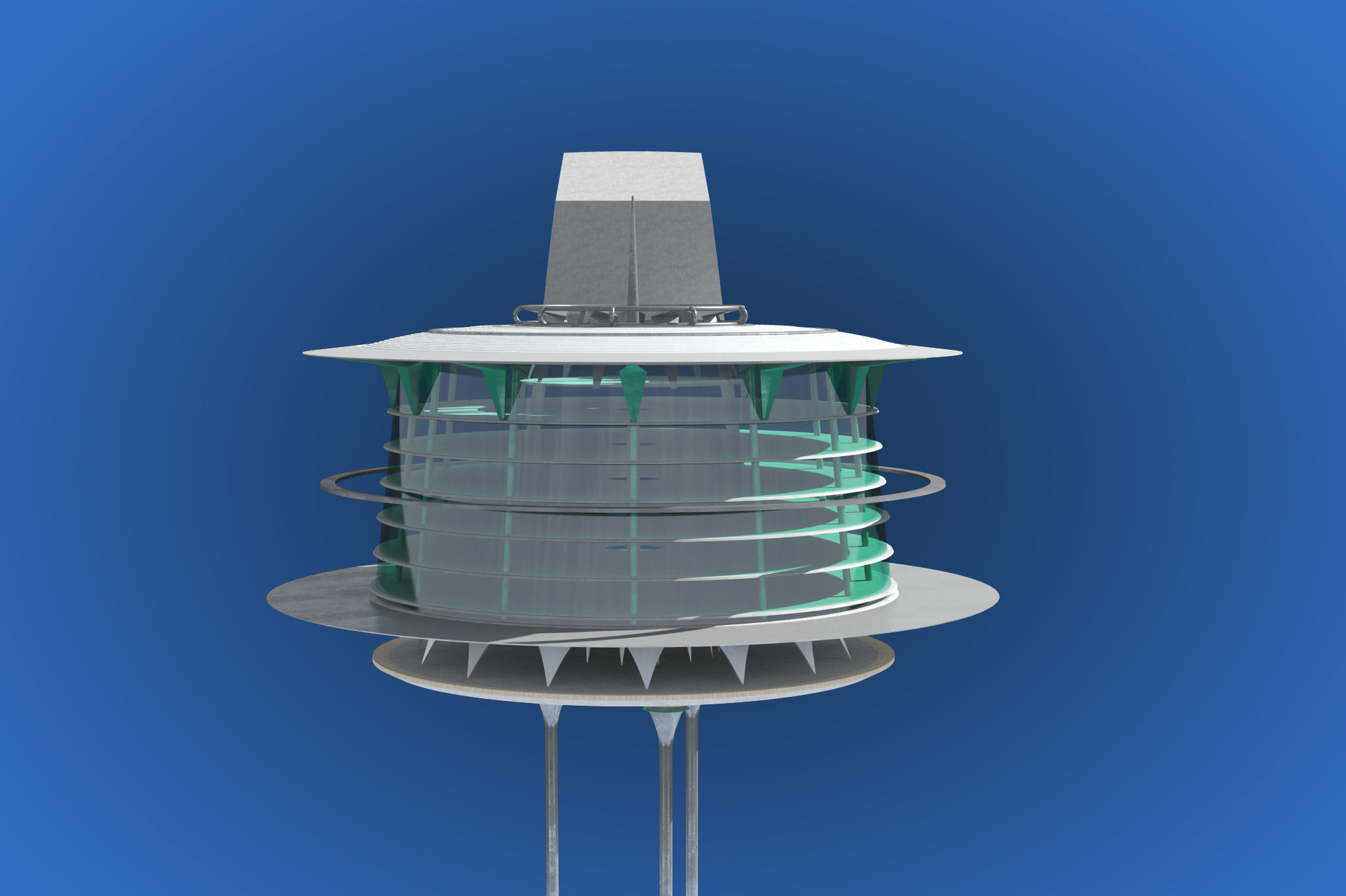 Futuristic Architecture Skyscraper 03 3D model_6