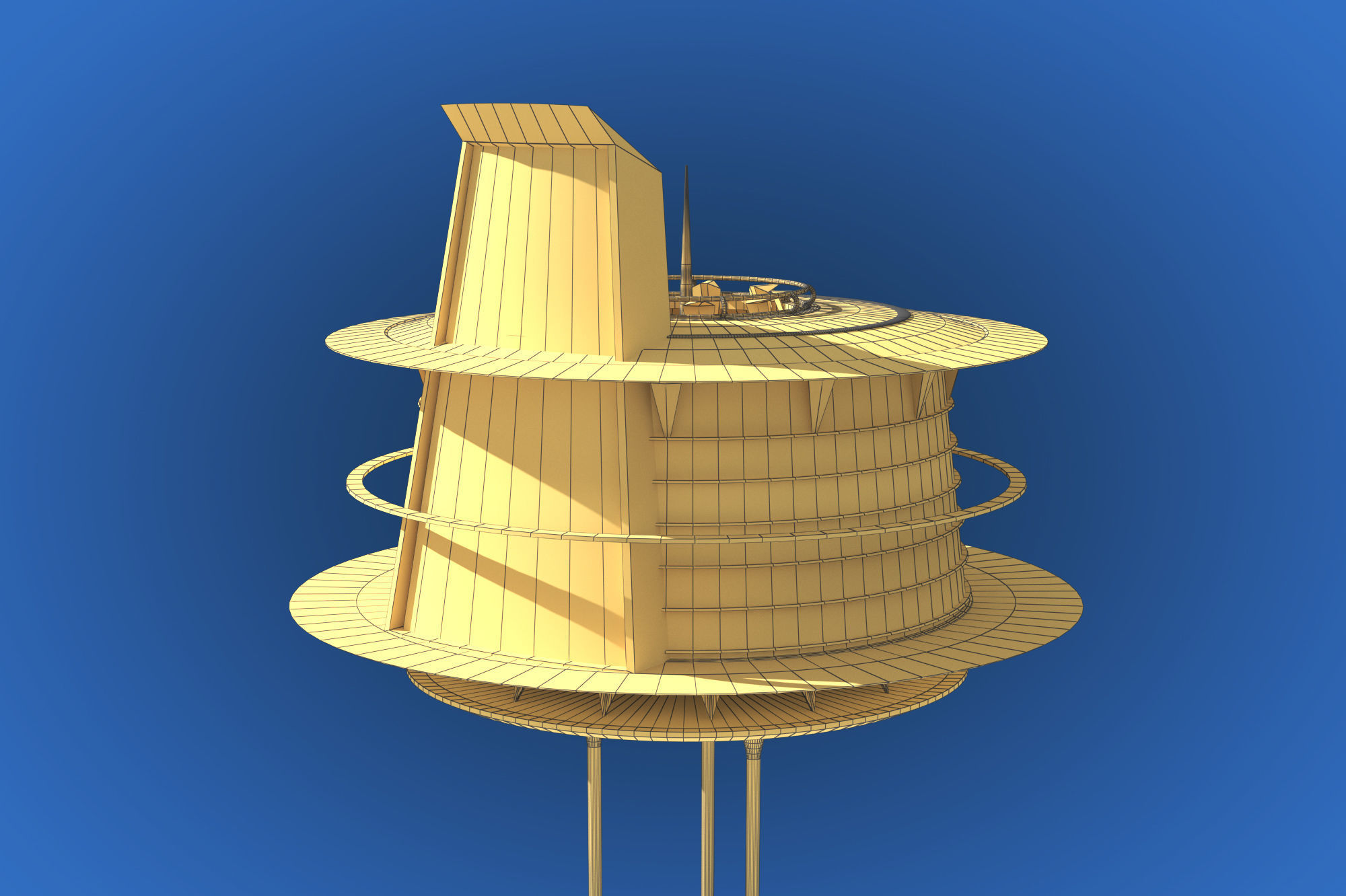 Futuristic Architecture Skyscraper 03 3D model_9