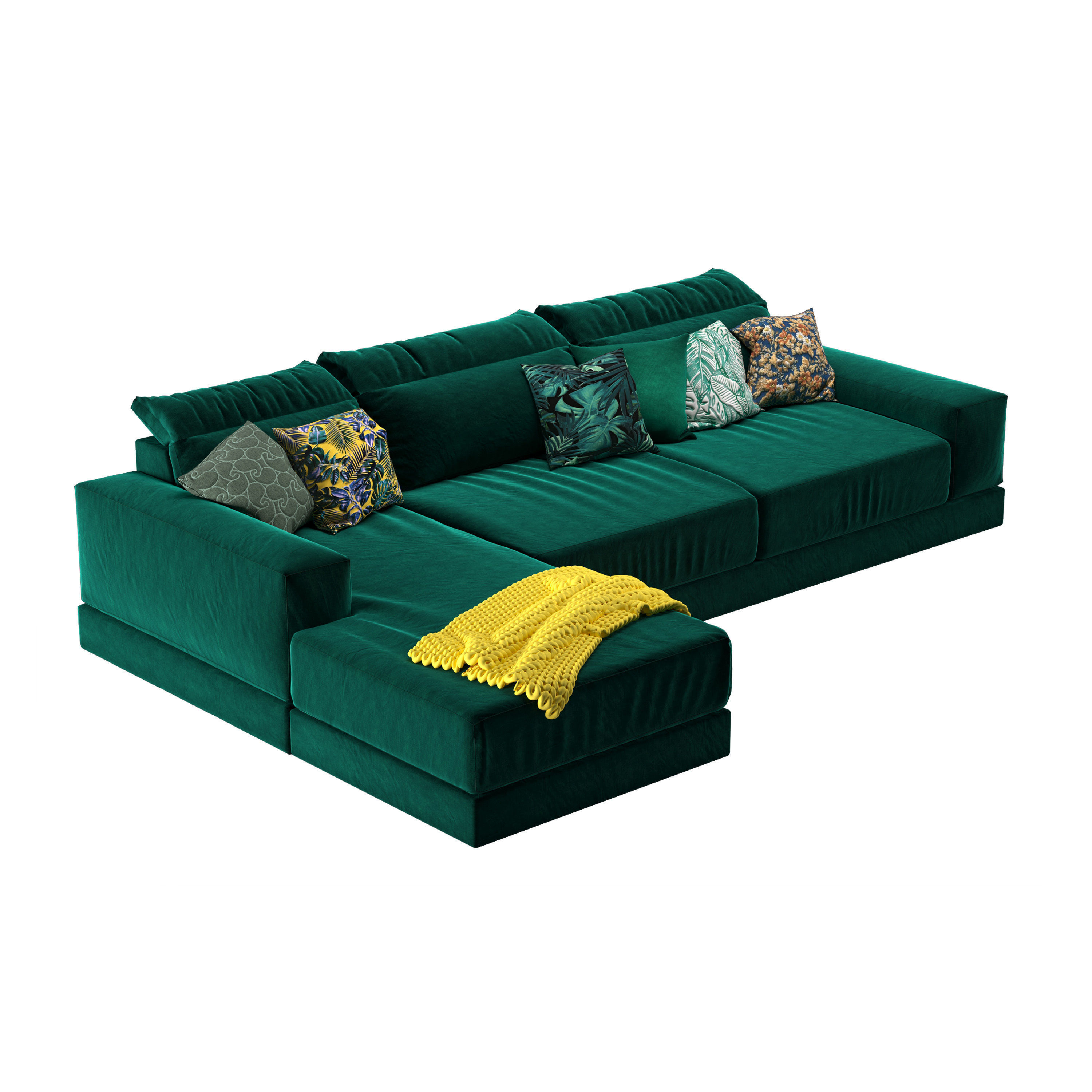 Ruby Hawaiian Sofa 3D model_1