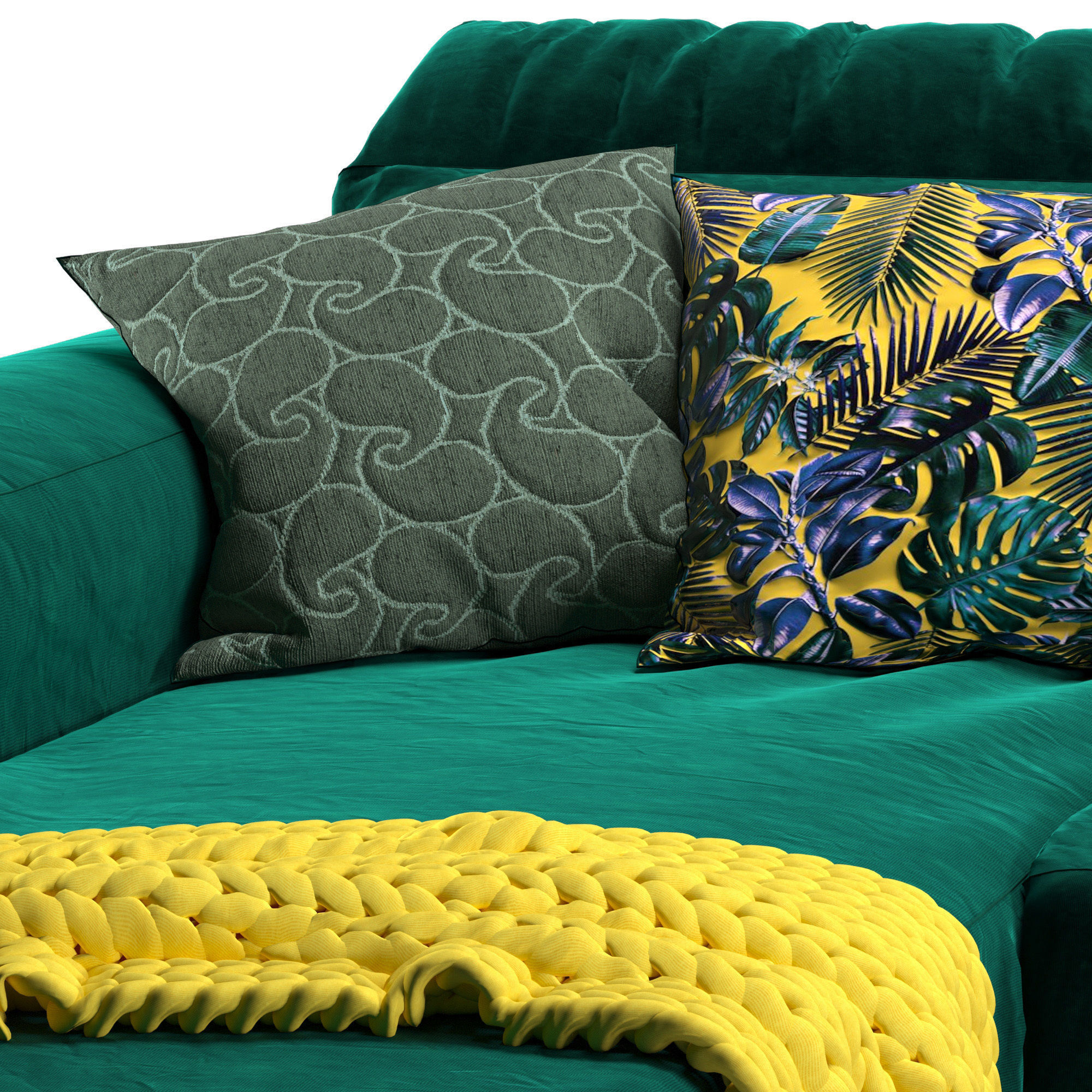 Ruby Hawaiian Sofa 3D model_2