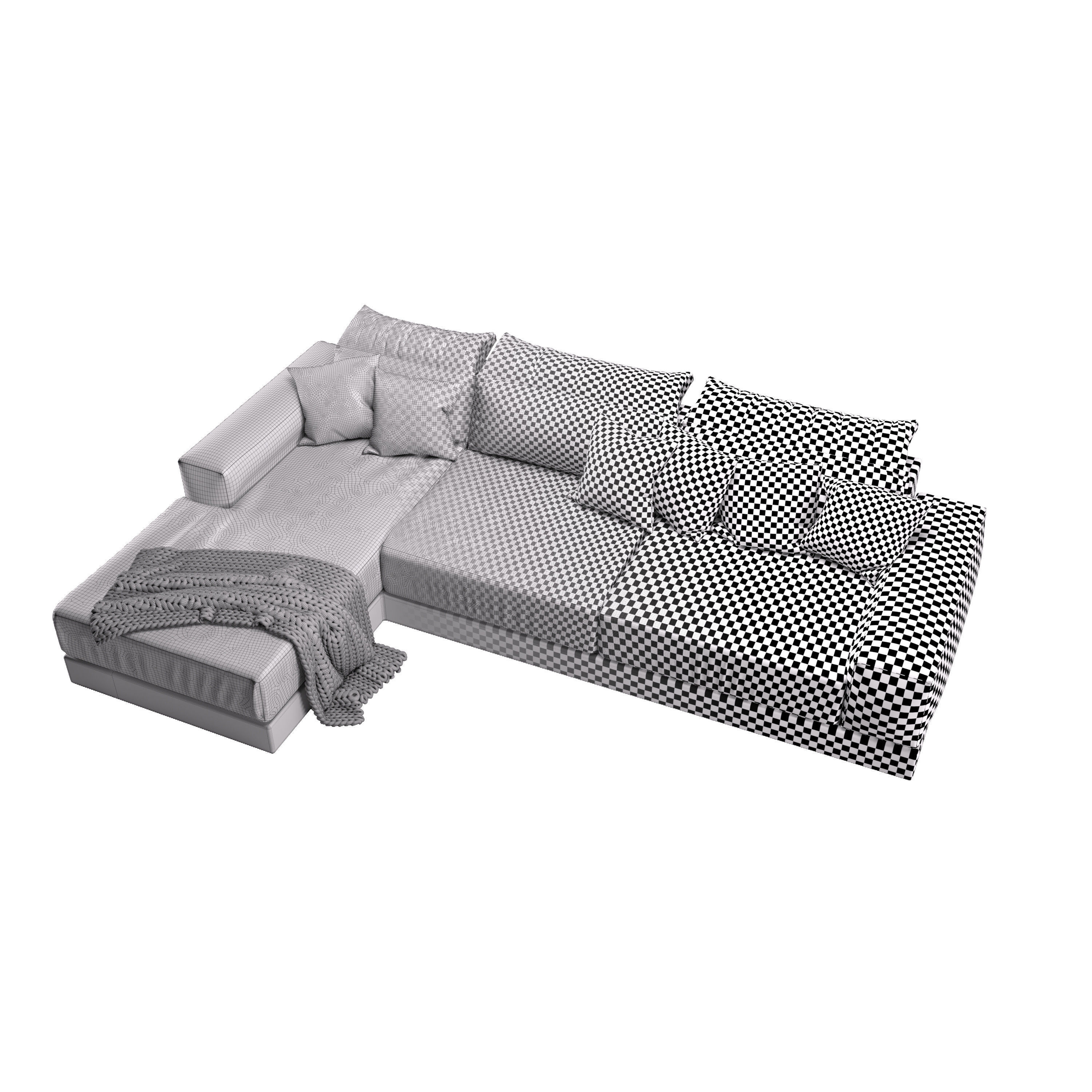 Ruby Hawaiian Sofa 3D model_3