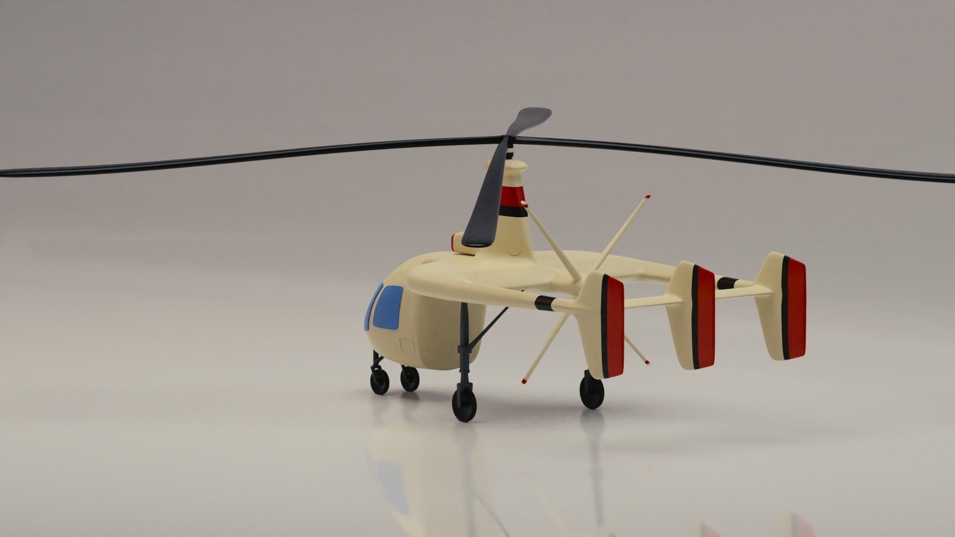 Toy helicopter based on Kamov Autogyro 3D model | CGTrader