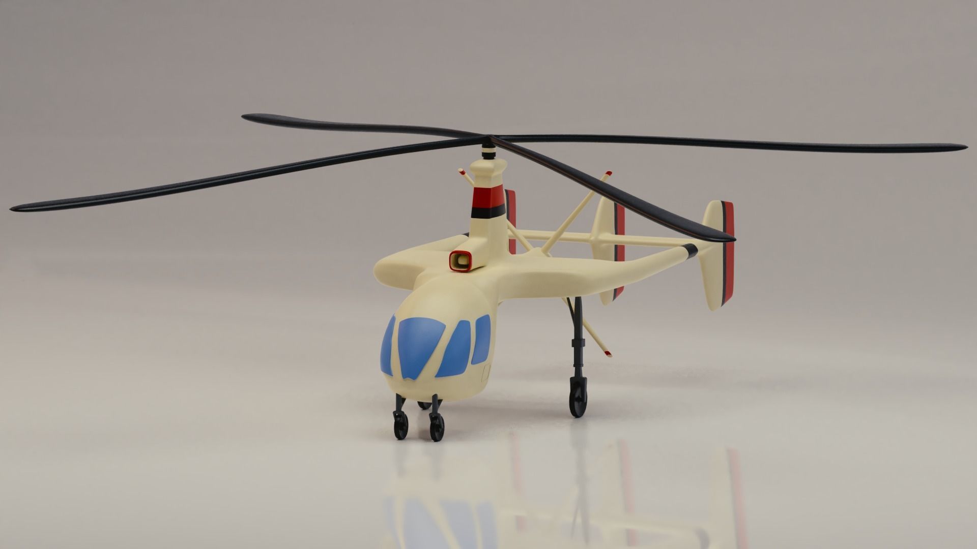 Toy helicopter based on Kamov Autogyro 3D model | CGTrader