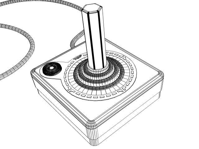 Atari Joystick 3D model_5