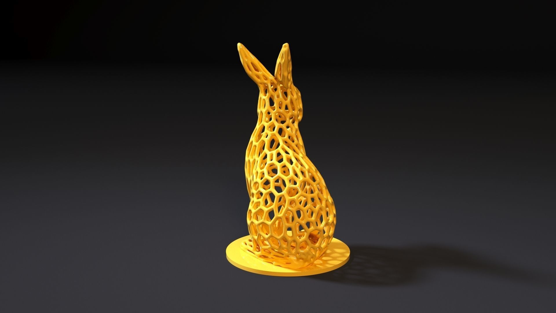 Rabbit voronoi 3D print model_4