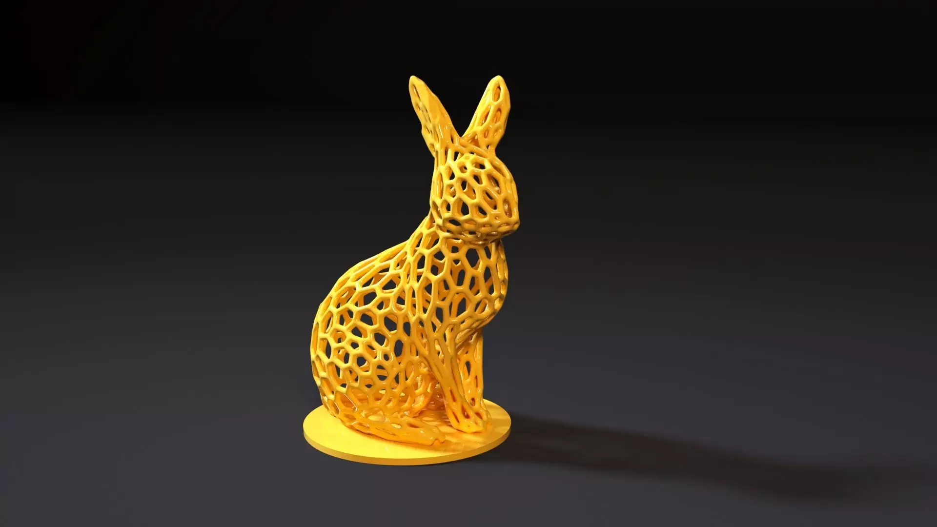 Rabbit voronoi 3D print model_0