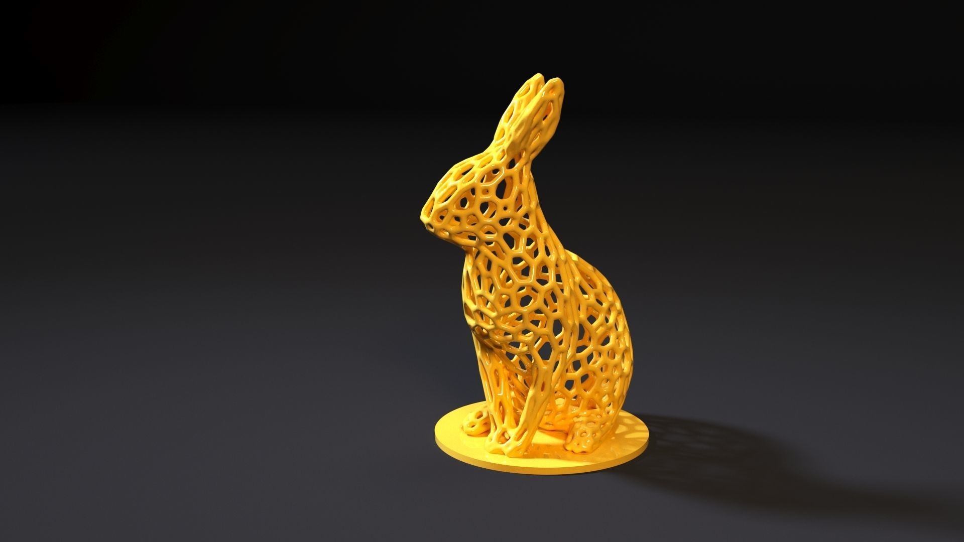Rabbit voronoi 3D print model_2