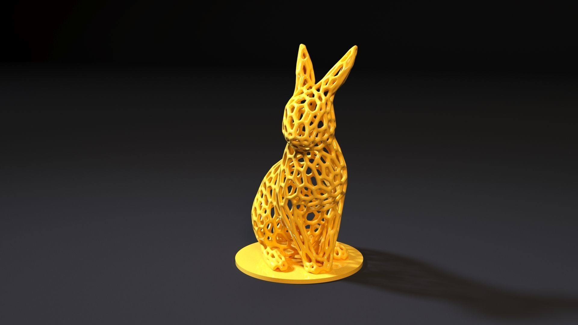 Rabbit voronoi 3D print model_1