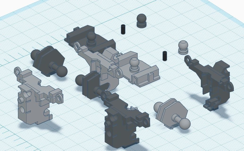 MG Gundam v1-5 Waist and Femoral joint Skeleton 3D print model_1