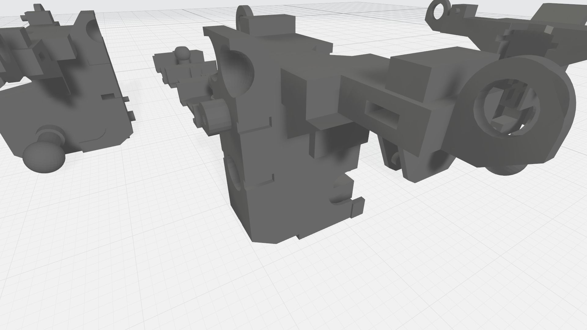 MG Gundam v1-5 Waist and Femoral joint Skeleton 3D print model_3
