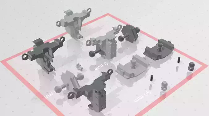 MG Gundam v1-5 Waist and Femoral joint Skeleton