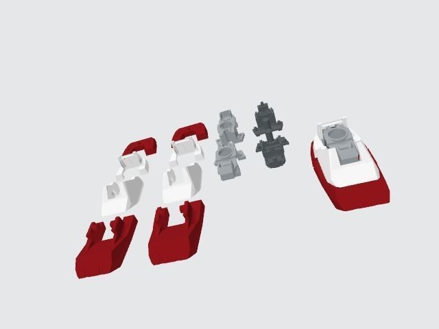 MG GUNDAM v1-5 Foot joint and Armor Bundle 3D print model_5