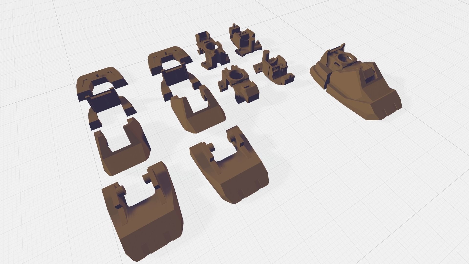 MG GUNDAM v1-5 Foot joint and Armor Bundle 3D print model_10