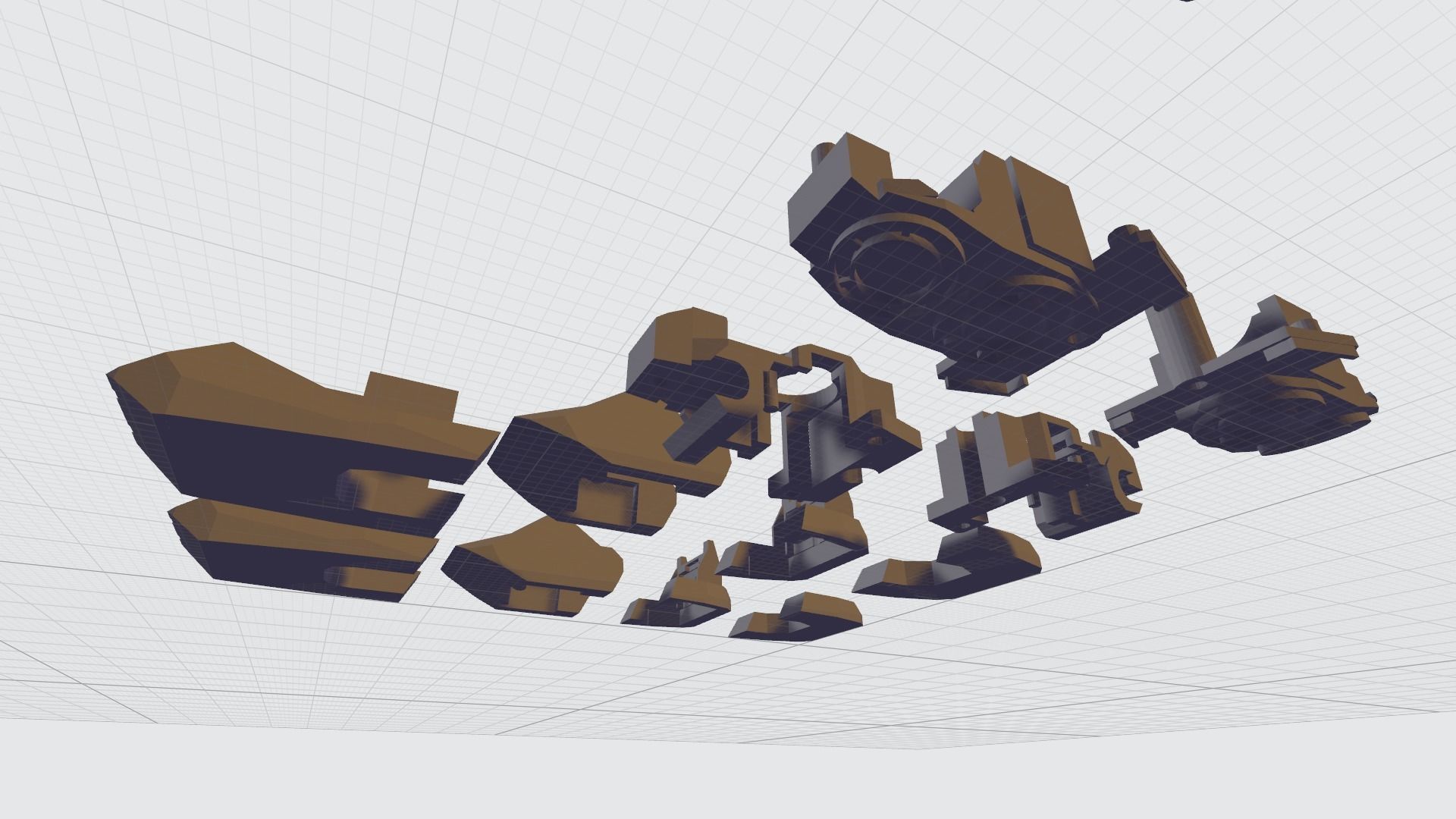 MG GUNDAM v1-5 Foot joint and Armor Bundle 3D print model_9