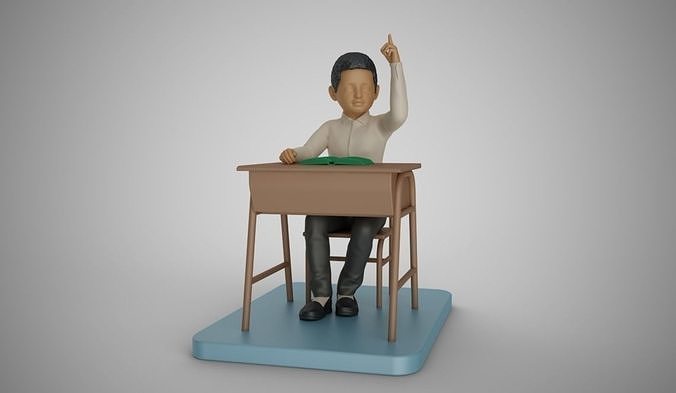 Boy Lift Finger Up 3D print model