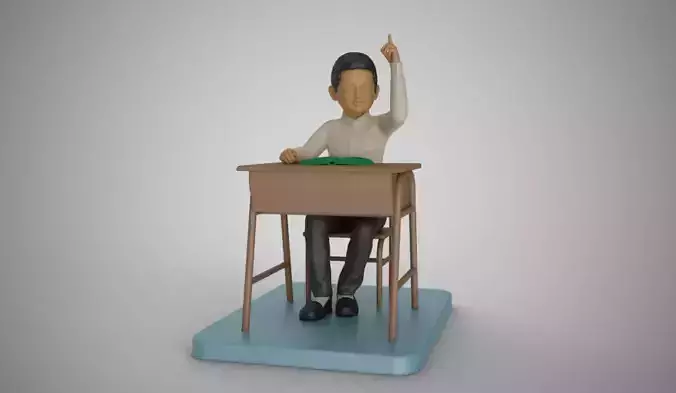 Boy Lift Finger Up 3D print model