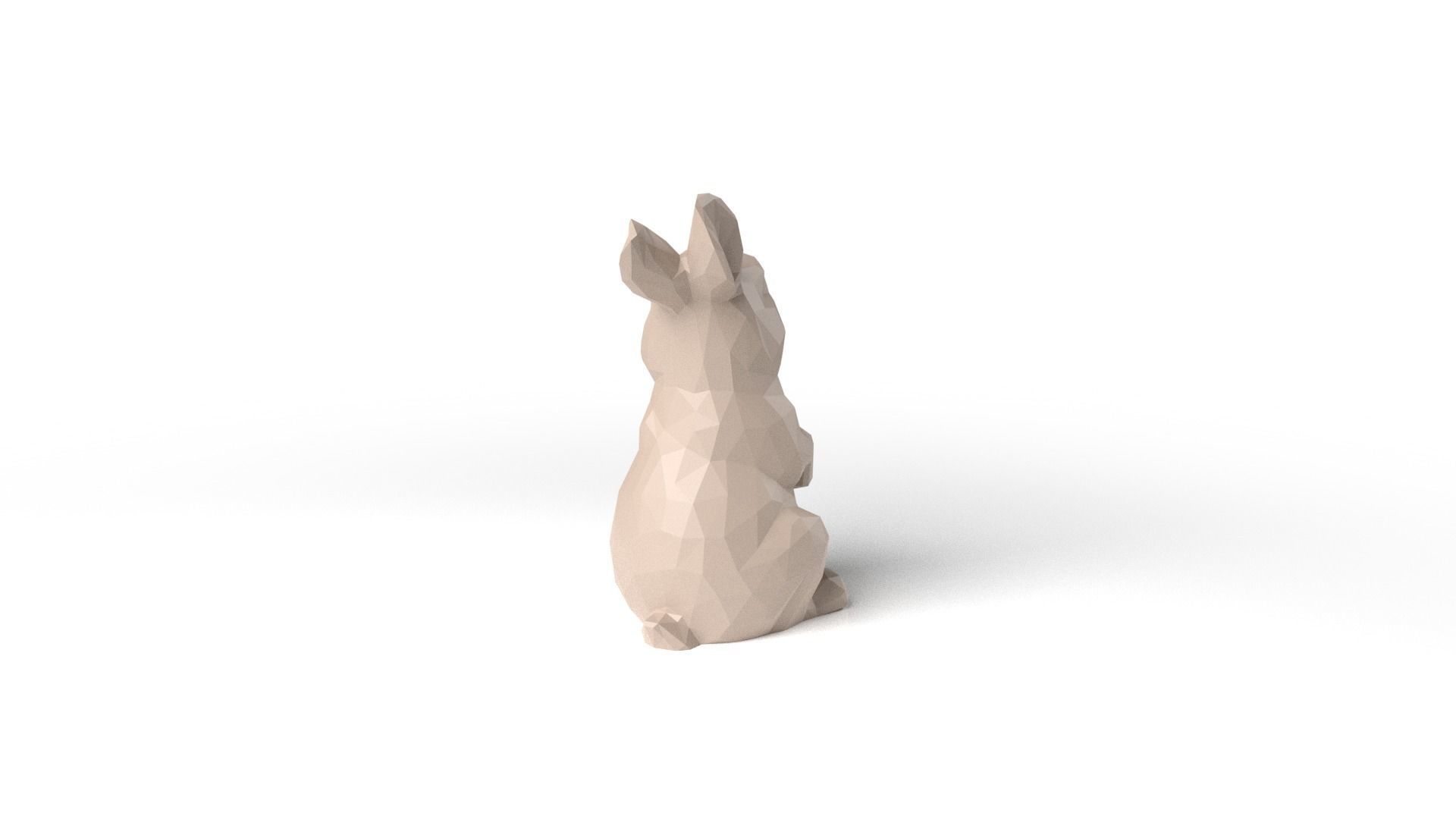 EasterBunny Low Poligonal Low-poly 3D model_3