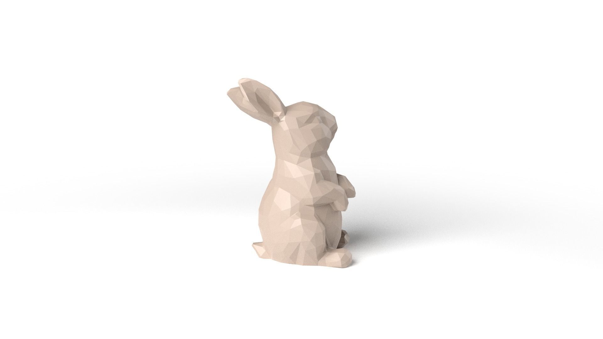 EasterBunny Low Poligonal Low-poly 3D model_2