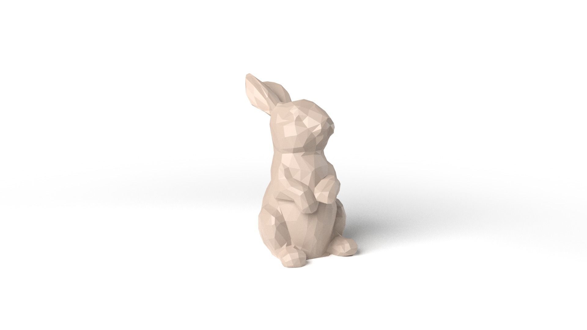 EasterBunny Low Poligonal Low-poly 3D model_1