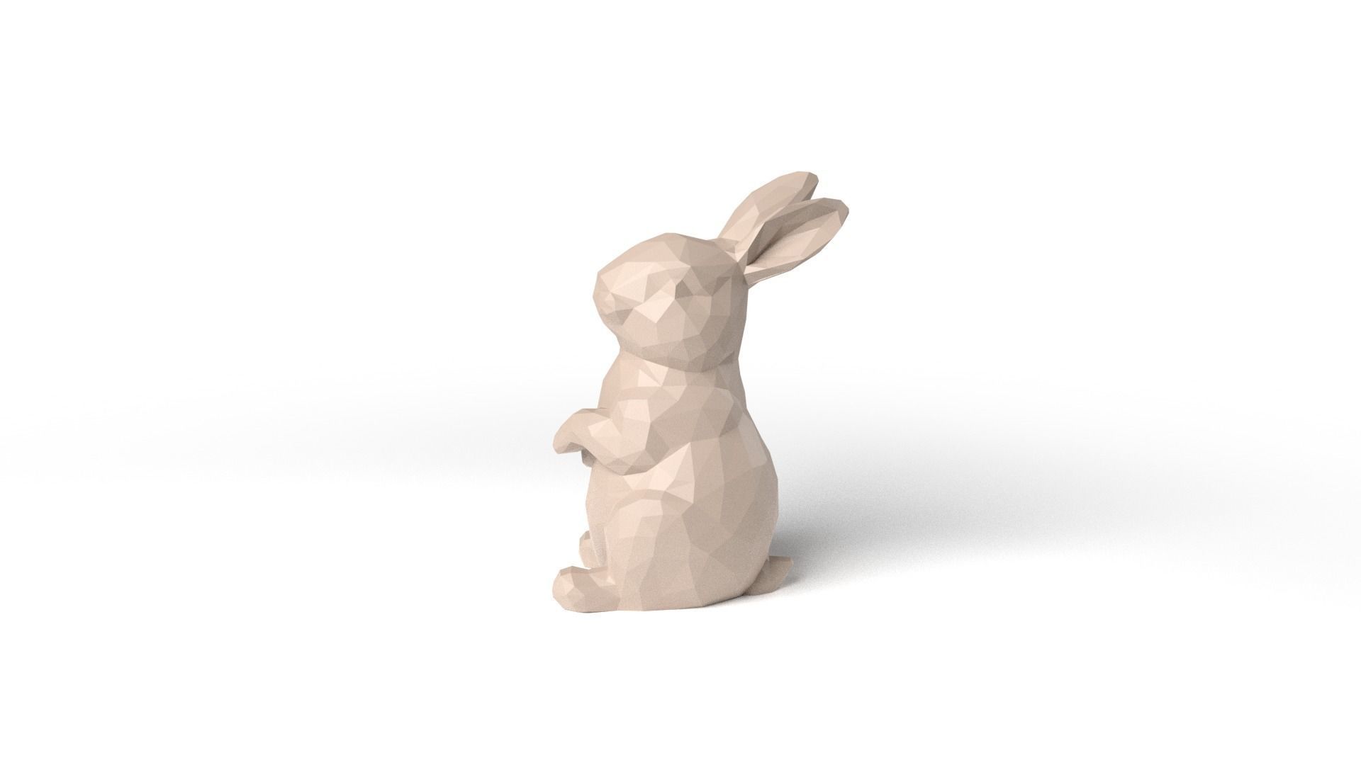 EasterBunny Low Poligonal Low-poly 3D model_5