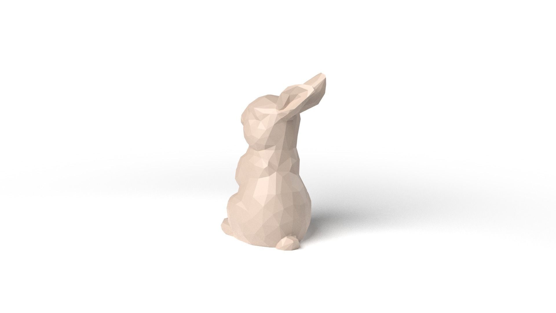 EasterBunny Low Poligonal Low-poly 3D model_4