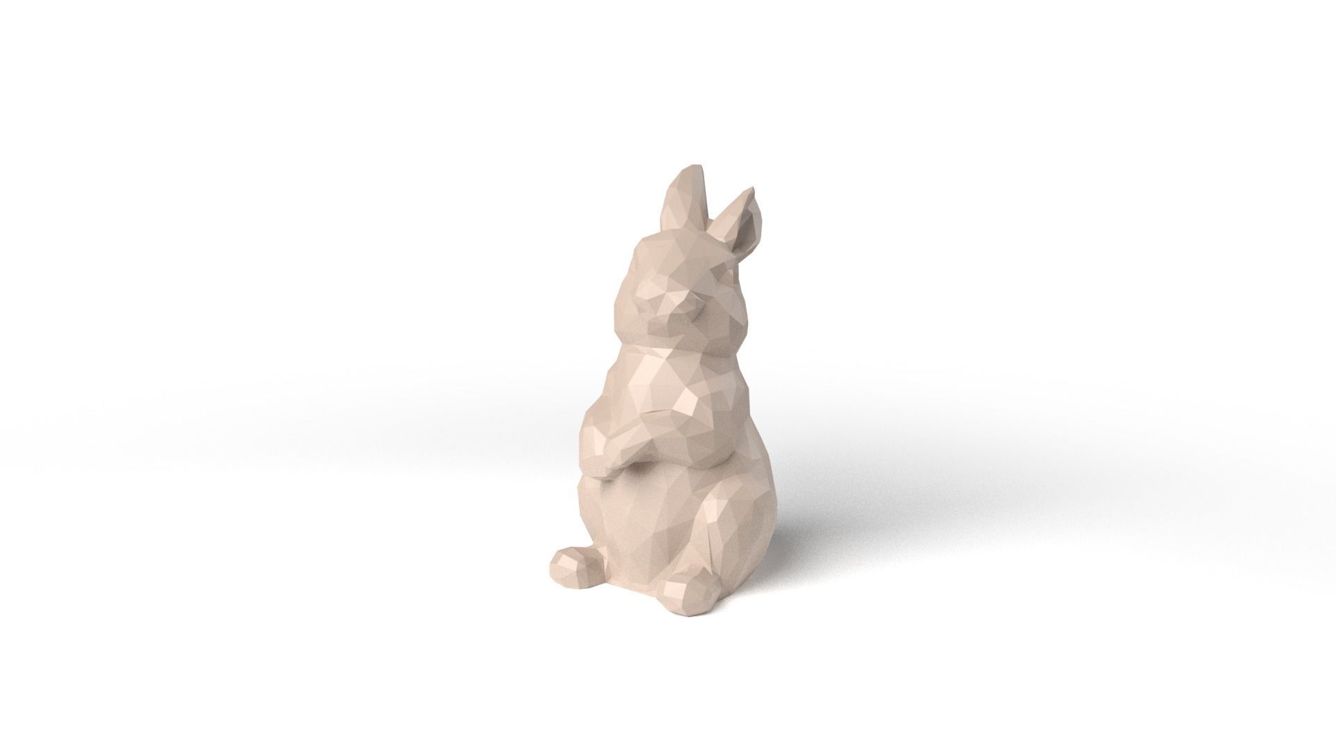 EasterBunny Low Poligonal Low-poly 3D model_6