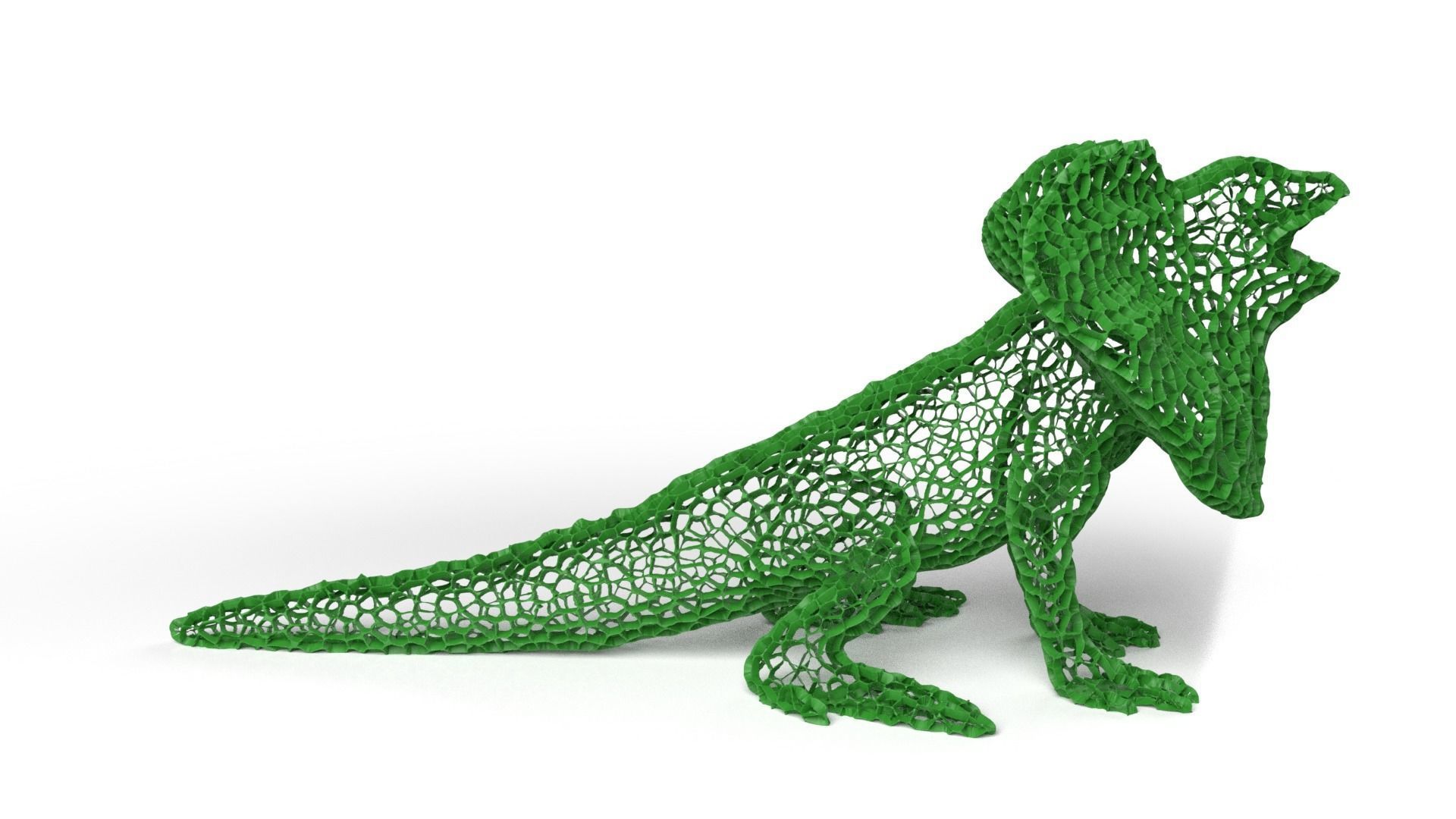 Frilledlizard Voronoi Low-poly 3D model_3