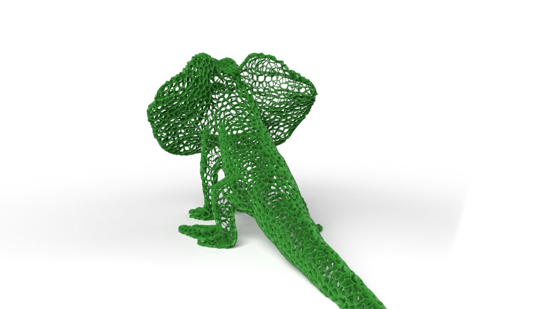 Frilledlizard Voronoi Low-poly 3D model_5