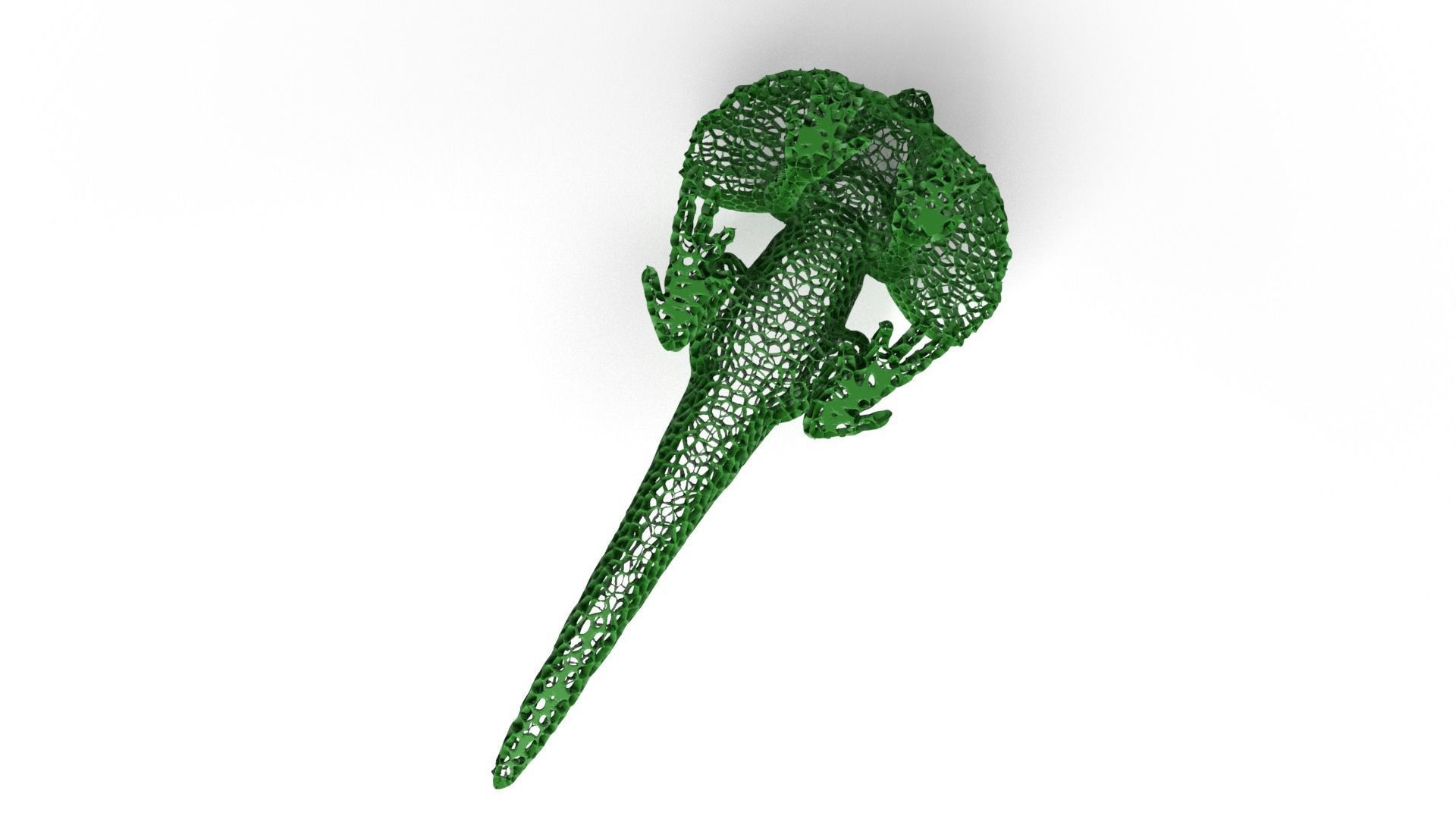 Frilledlizard Voronoi Low-poly 3D model_8