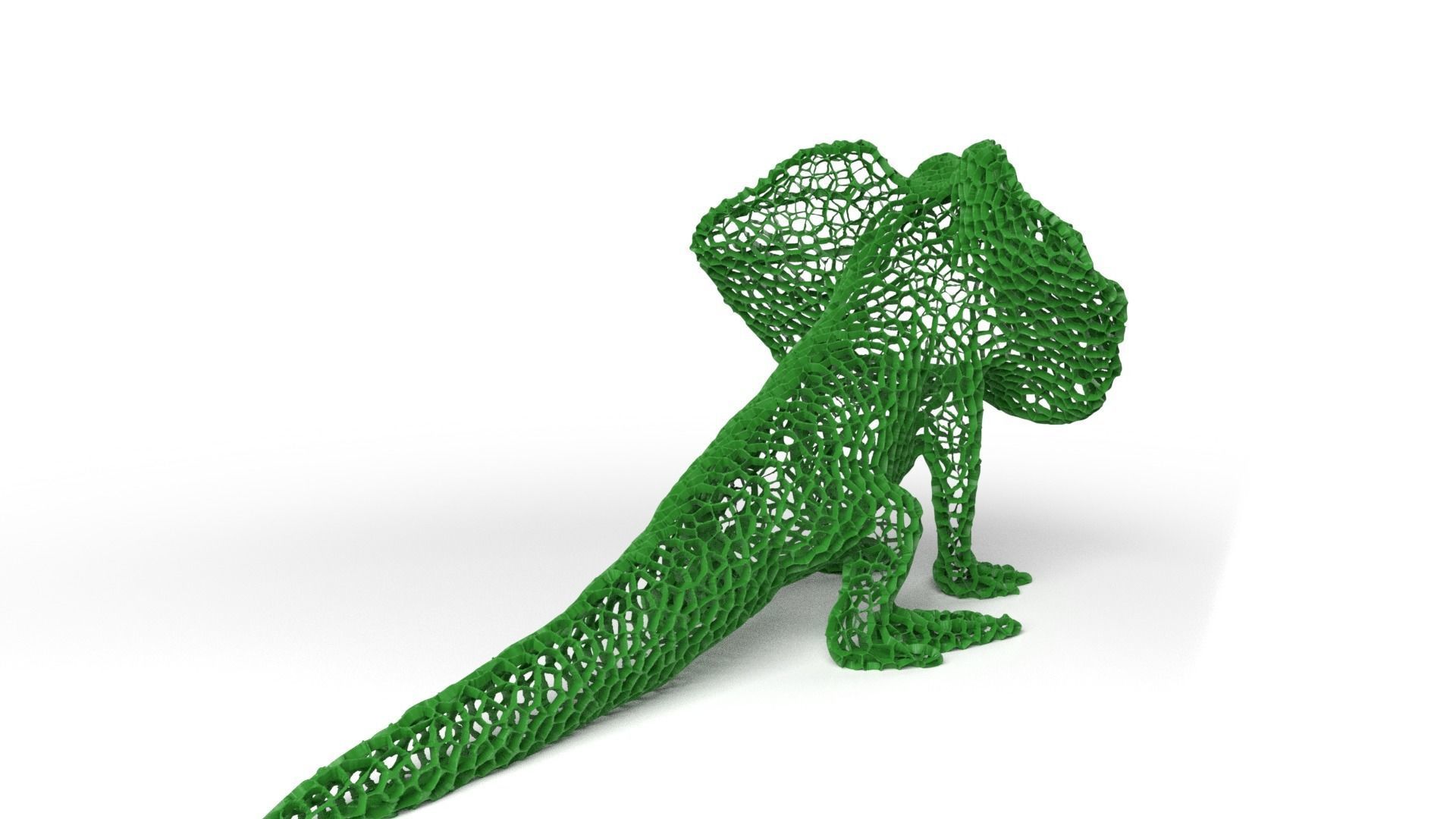 Frilledlizard Voronoi Low-poly 3D model_4