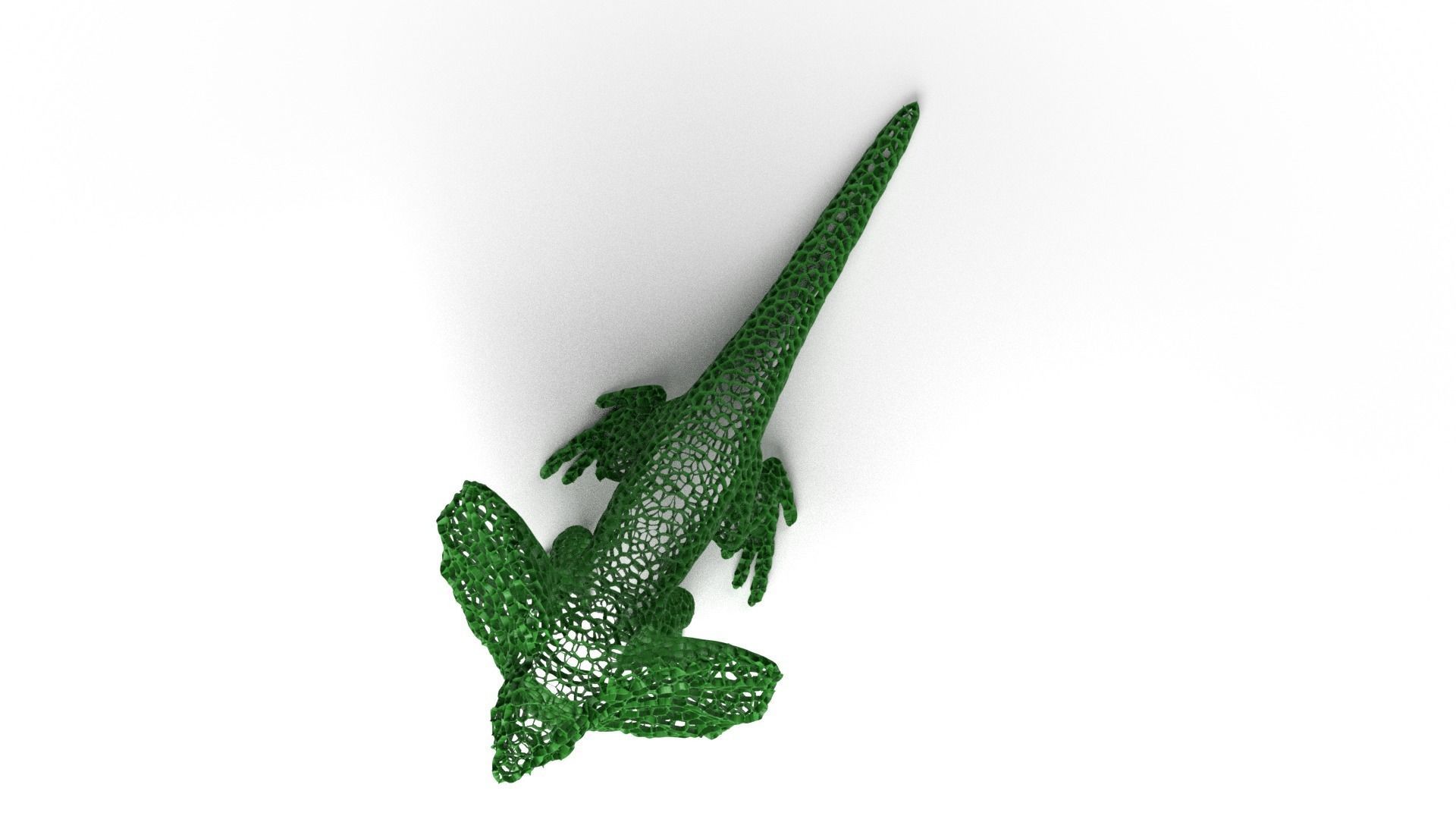 Frilledlizard Voronoi Low-poly 3D model_7
