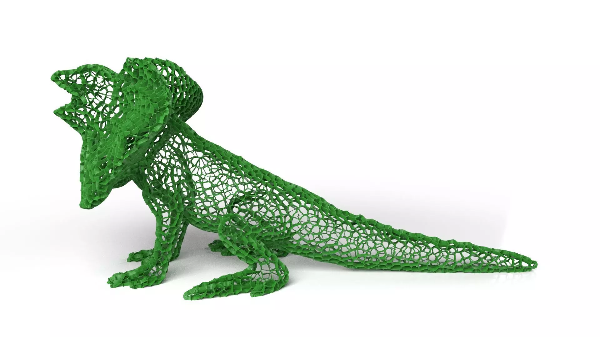 Frilledlizard Voronoi Low-poly 3D model_0