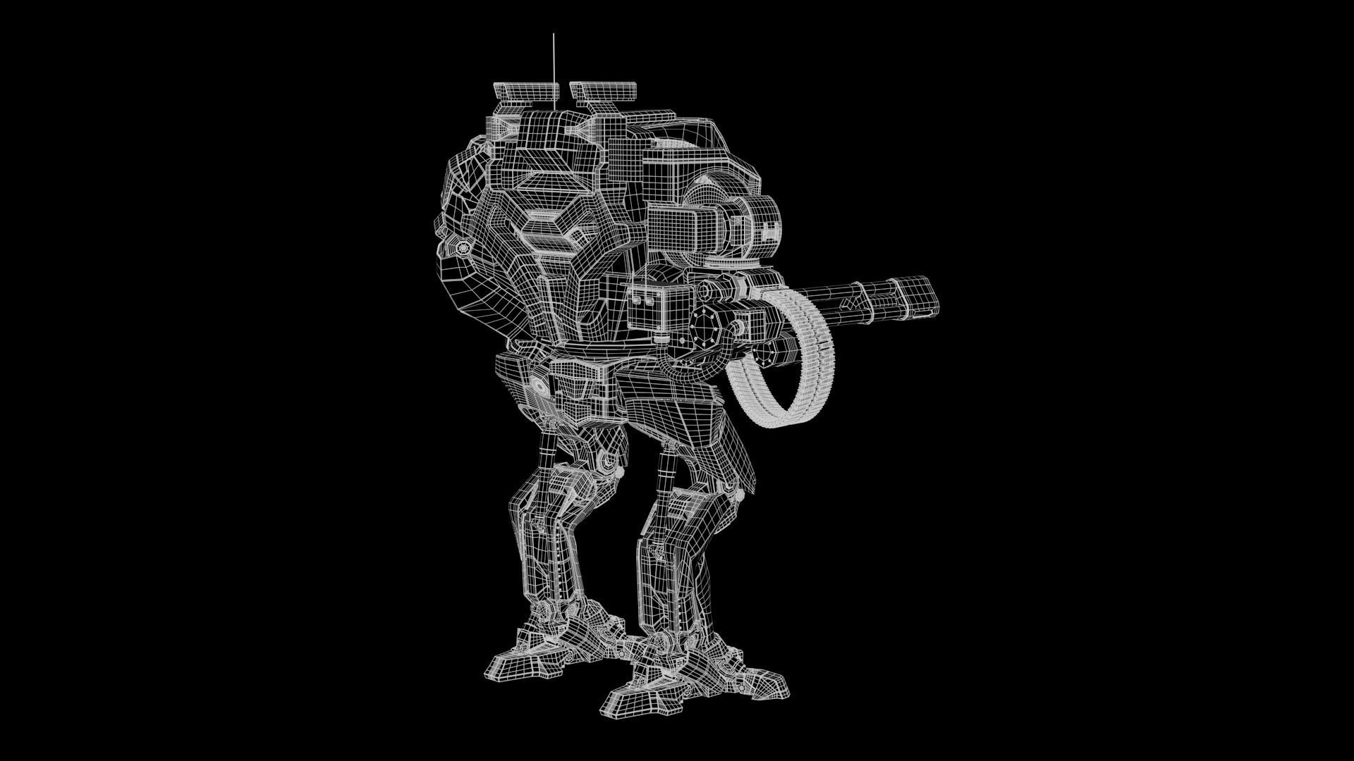 Mecha robot 3D model_14