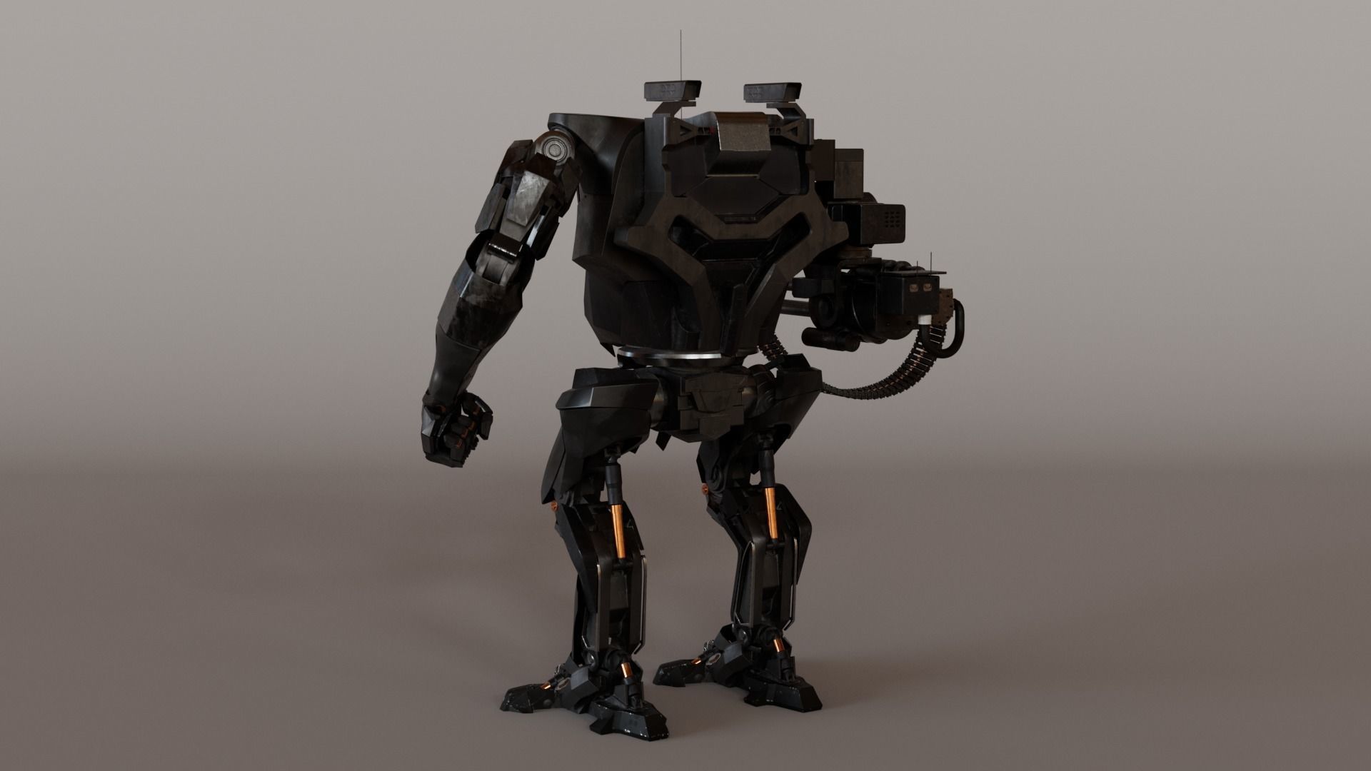 Mecha robot 3D model_8