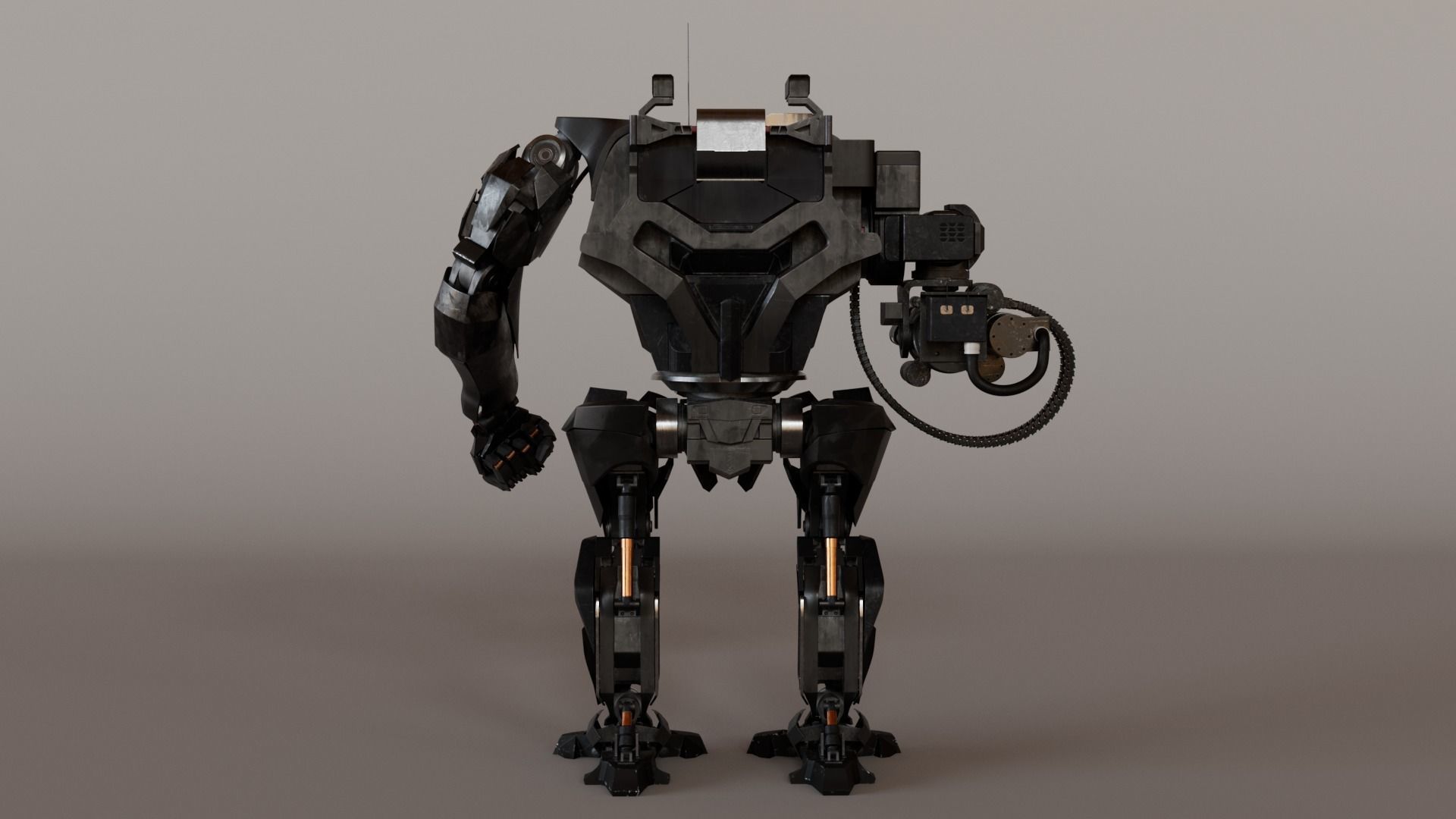 Mecha robot 3D model_7