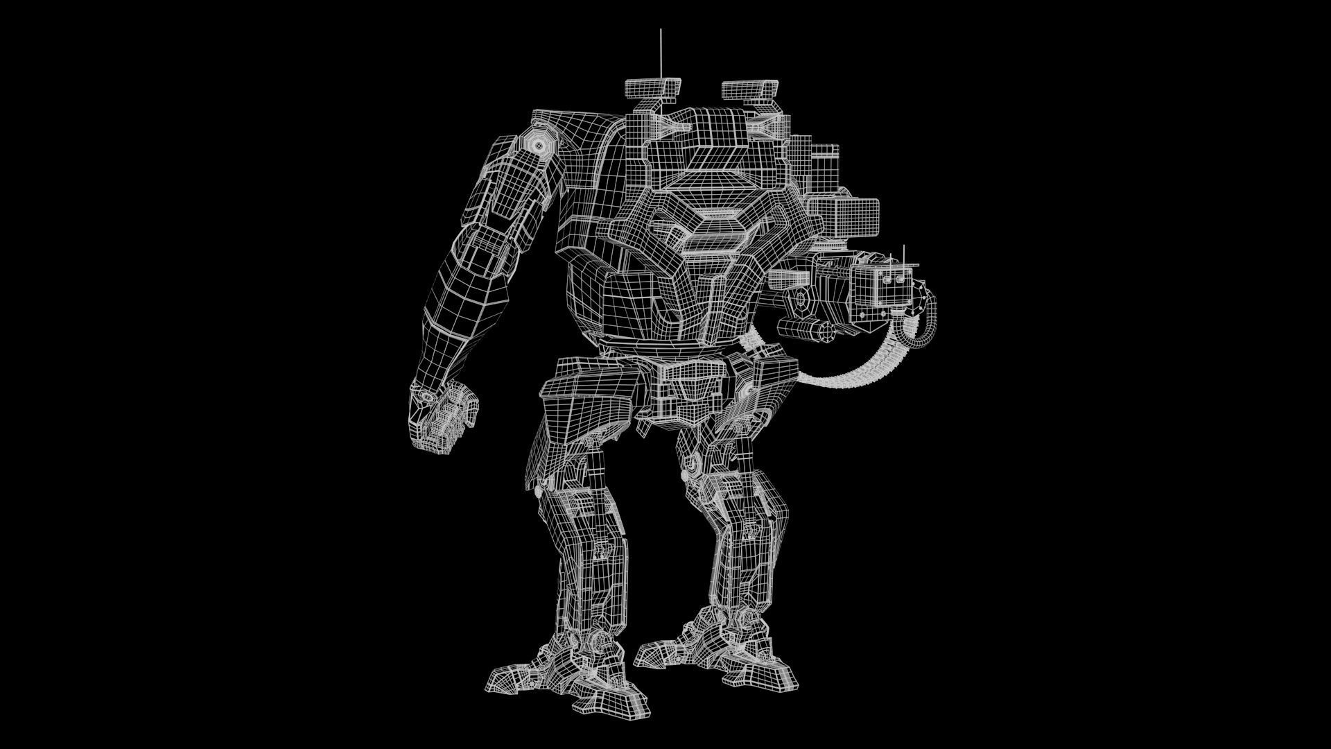 Mecha robot 3D model_15