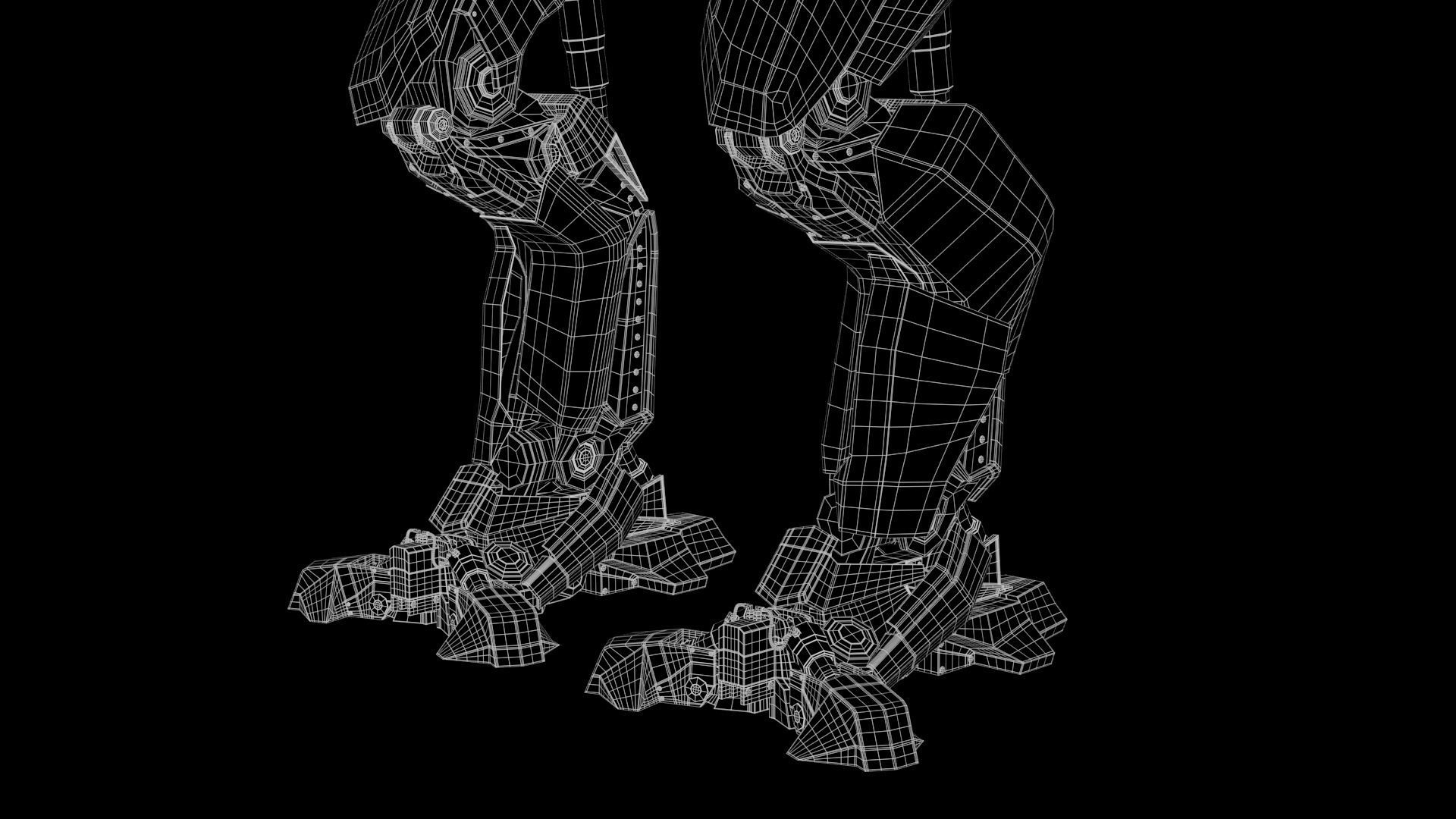 Mecha robot 3D model_16