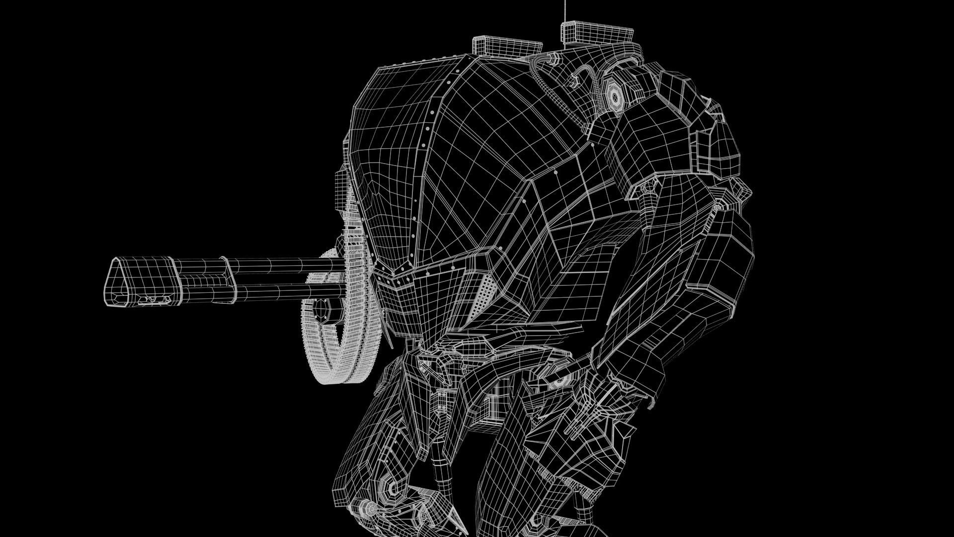 Mecha robot 3D model_17