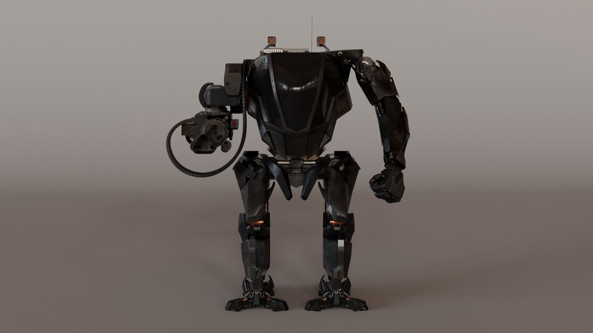 Mecha robot 3D model_5