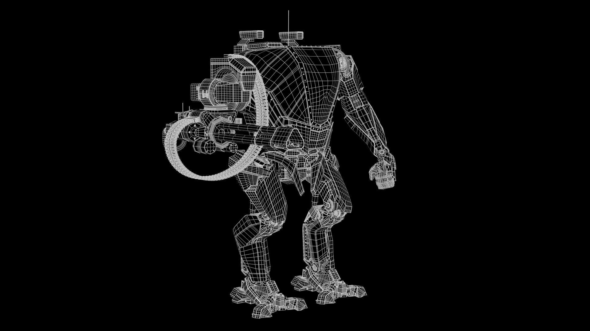 Mecha robot 3D model_13