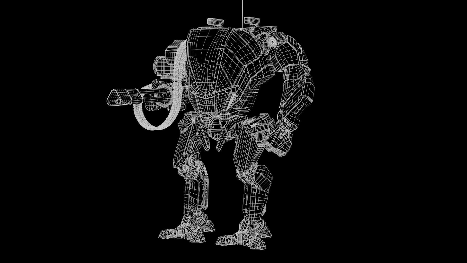 Mecha robot 3D model_12