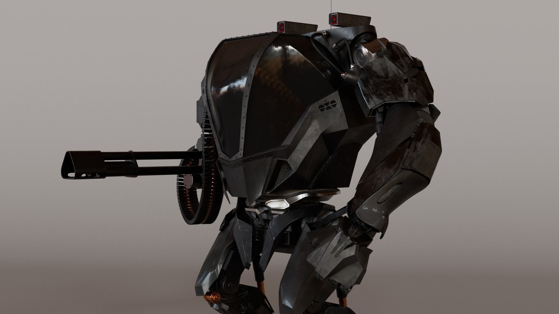 Mecha robot 3D model_3