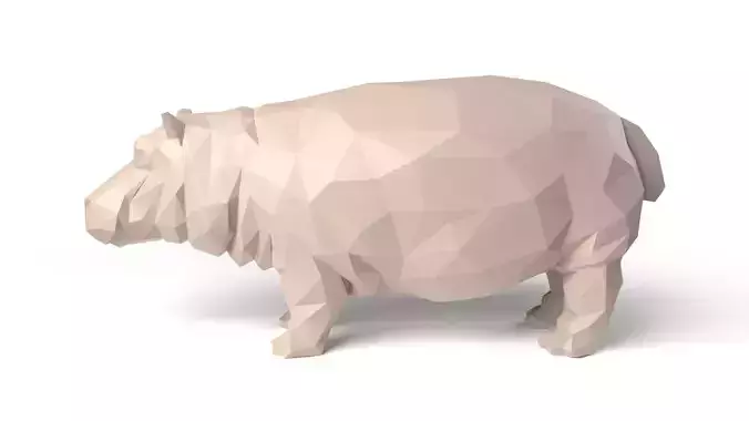 Hippo Low Poligonal
