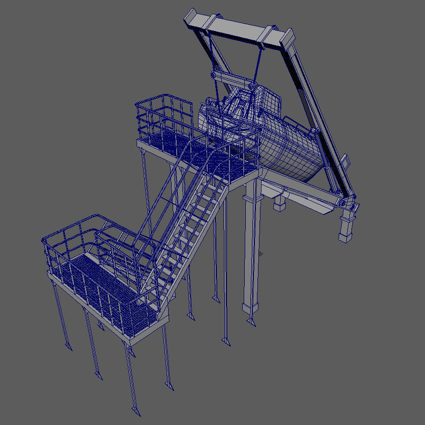 FREE-FALL LIFEBOAT Low-poly 3D model_8