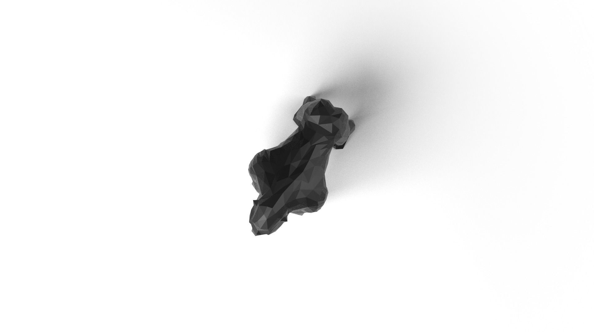Gorilla Low Poligonal Low-poly 3D model_7