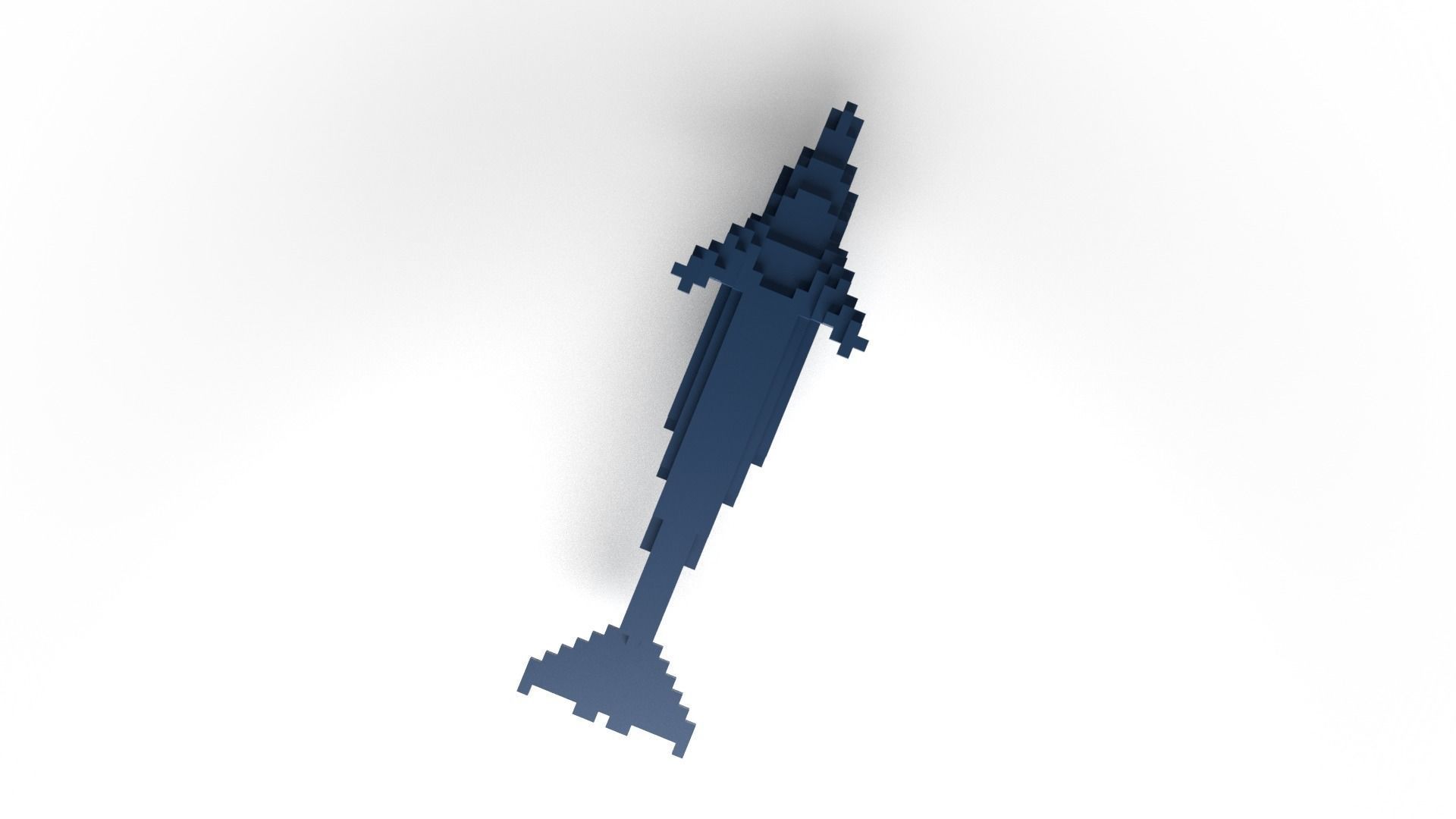 Dolphin Minecraft Voxel Low-poly 3D model_8