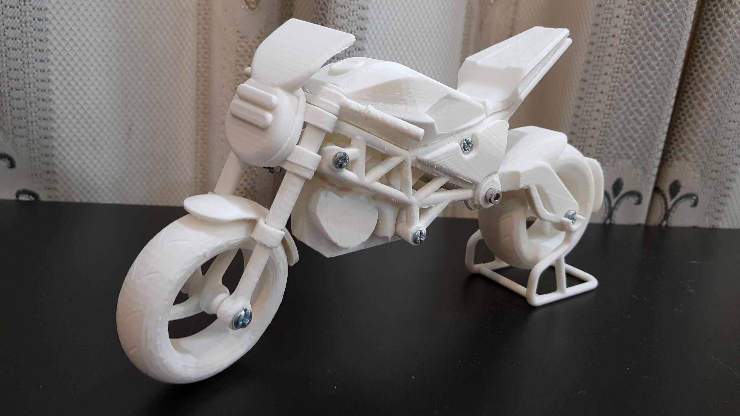 Naked bike Ducati V-Twins 3D print model_2